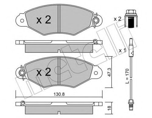 Тормозные колодки METELLI 22-0253-1