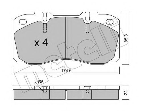 Тормозные колодки METELLI 22-0268-0