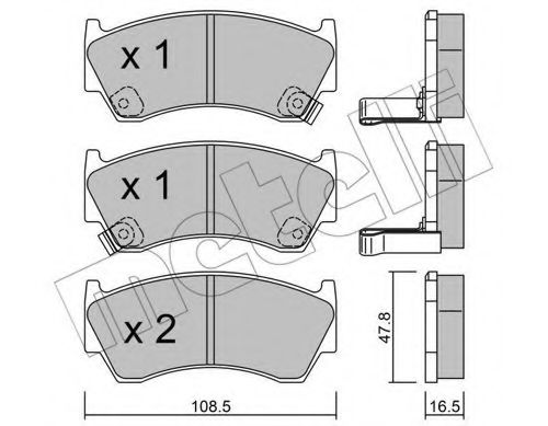Тормозные колодки METELLI 22-0277-0
