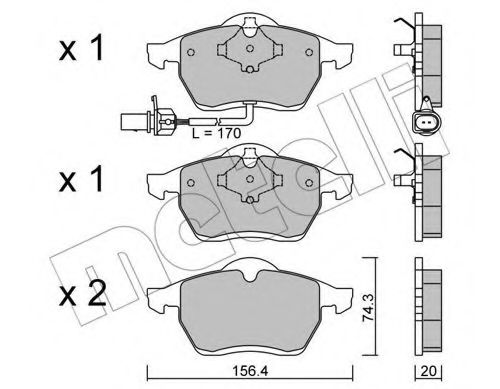 Тормозные колодки METELLI 22-0279-1
