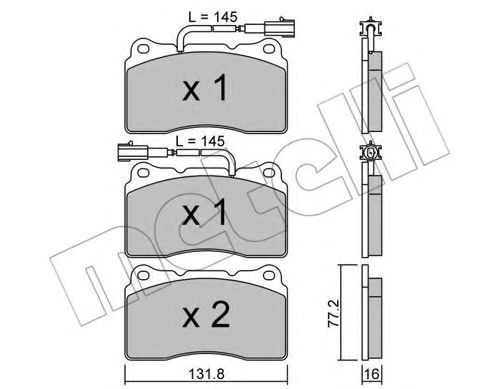 Тормозные колодки METELLI 22-0288-0