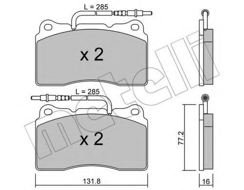 Тормозные колодки METELLI 22-0288-2
