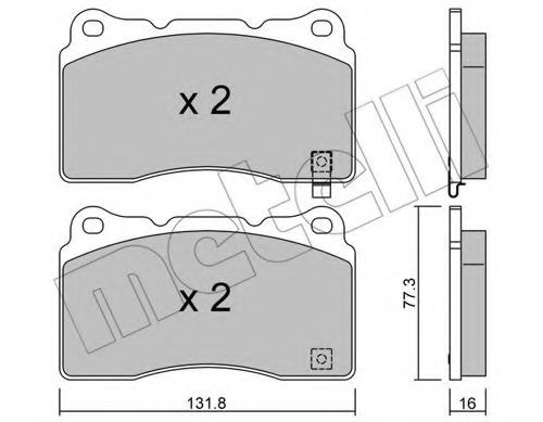 Тормозные колодки METELLI 22-0288-5