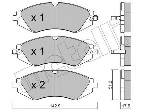 Тормозные колодки METELLI 22-0294-0