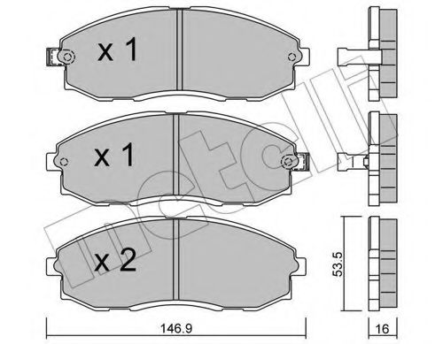 Тормозные колодки METELLI 22-0297-0