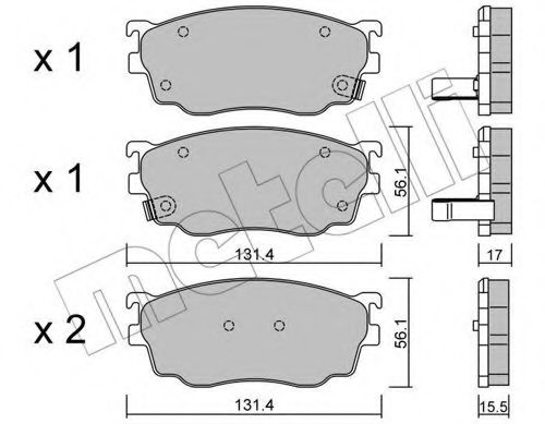 Тормозные колодки METELLI 22-0301-0