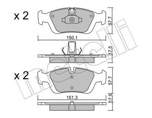 Тормозные колодки METELLI 22-0312-0