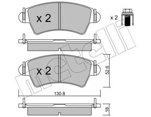 Тормозные колодки METELLI 22-0313-0