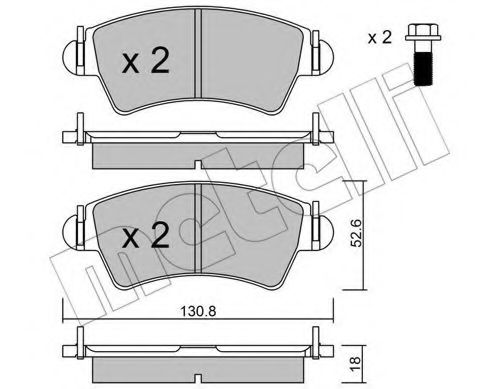 Тормозные колодки METELLI 22-0313-1