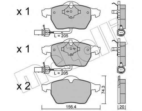 Тормозные колодки METELLI 22-0314-0