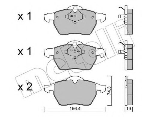 Тормозные колодки METELLI 22-0314-1
