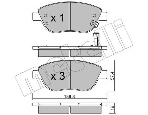Тормозные колодки METELLI 22-0322-2