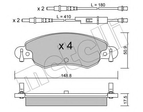 Тормозные колодки METELLI 22-0330-0