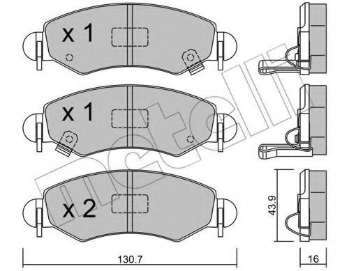 Тормозные колодки METELLI 22-0339-1