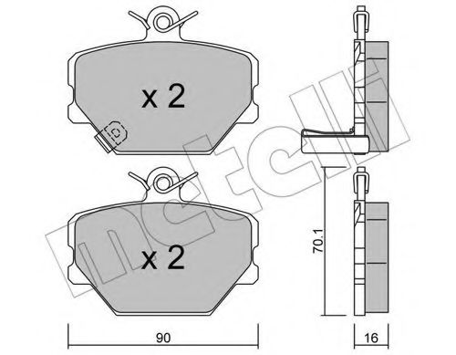 Тормозные колодки METELLI 22-0341-0