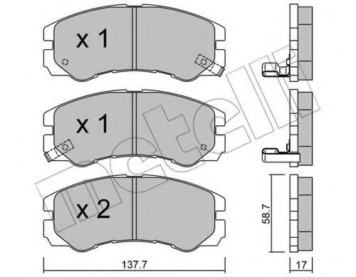 Тормозные колодки METELLI 22-0357-0