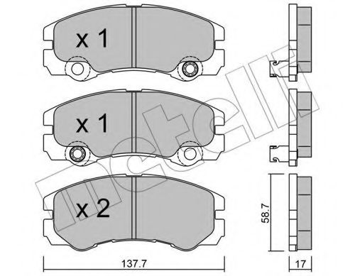 Тормозные колодки METELLI 22-0357-1