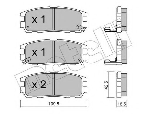 Тормозные колодки METELLI 22-0358-0
