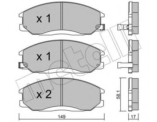 Тормозные колодки METELLI 22-0364-0
