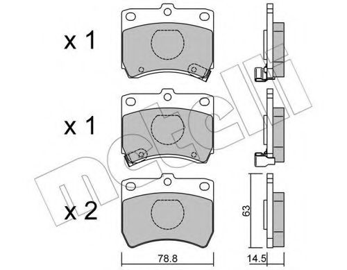 Тормозные колодки METELLI 22-0370-0