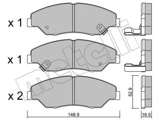 Тормозные колодки METELLI 22-0376-0