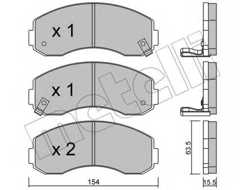 Тормозные колодки METELLI 22-0377-0