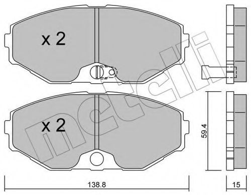 Тормозные колодки METELLI 22-0405-0