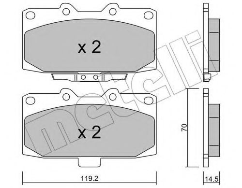 Тормозные колодки METELLI 22-0413-0