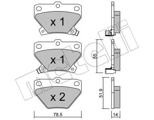 Тормозные колодки METELLI 22-0424-0