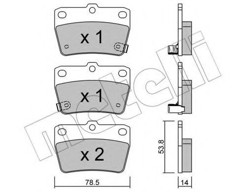 Тормозные колодки METELLI 22-0431-0