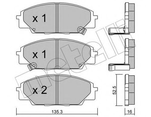 Тормозные колодки METELLI 22-0435-0