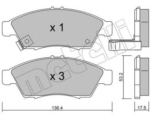 Тормозные колодки METELLI 22-0437-0
