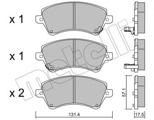 Тормозные колодки METELLI 22-0446-0