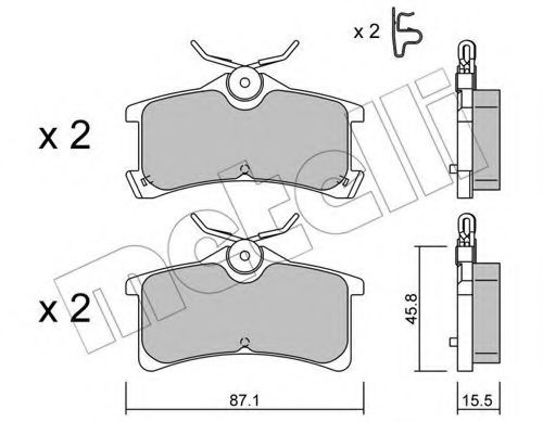 Тормозные колодки METELLI 22-0449-0
