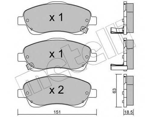Тормозные колодки METELLI 22-0450-0