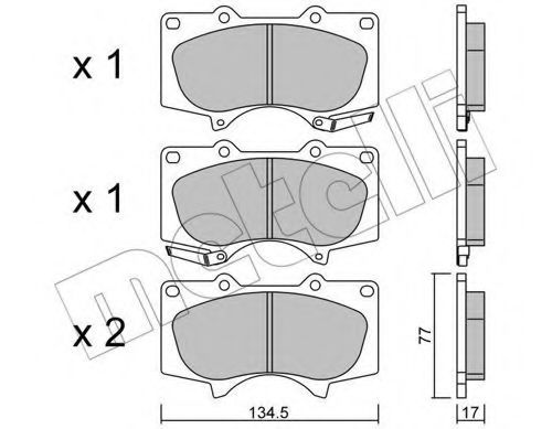 Тормозные колодки METELLI 22-0454-0