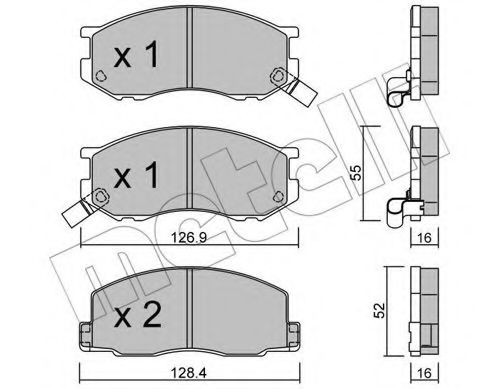 Тормозные колодки METELLI 22-0455-0