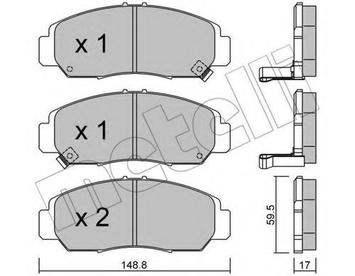 Тормозные колодки METELLI 22-0462-0