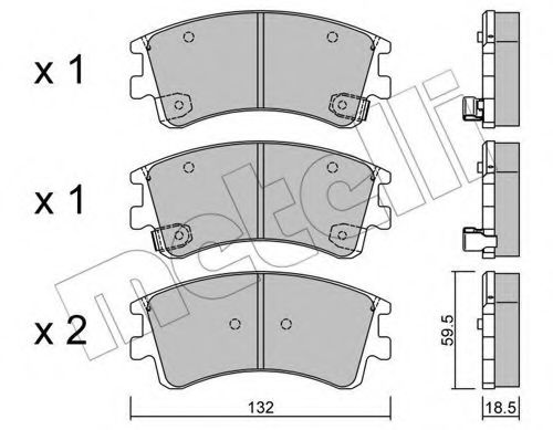 Тормозные колодки METELLI 22-0476-0