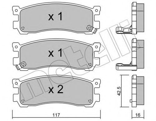 Тормозные колодки METELLI 22-0478-0