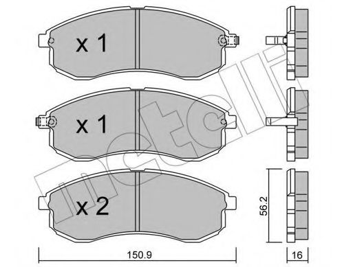 Тормозные колодки METELLI 22-0482-0
