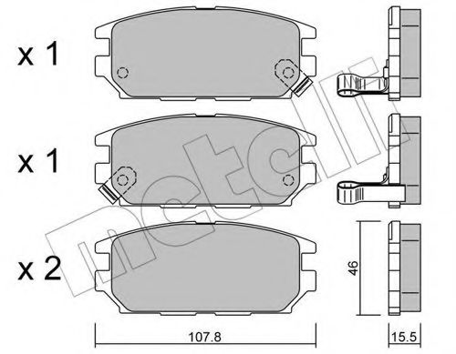 Тормозные колодки METELLI 22-0483-0