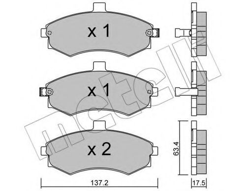 Тормозные колодки METELLI 22-0504-0