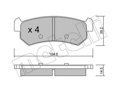Тормозные колодки METELLI 22-0511-0