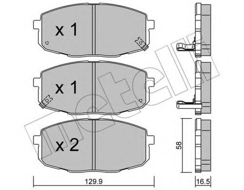 Тормозные колодки METELLI 22-0513-0