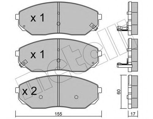 Тормозные колодки METELLI 22-0515-0