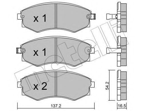 Тормозные колодки METELLI 22-0518-0