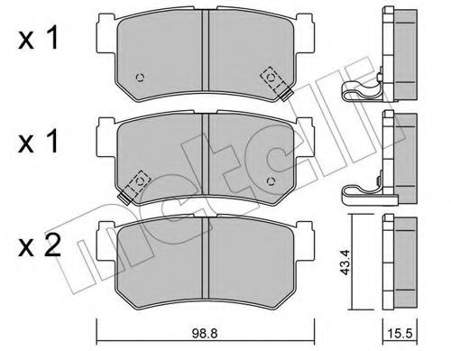Тормозные колодки METELLI 22-0519-0