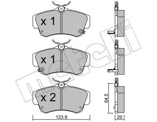Тормозные колодки METELLI 22-0521-0