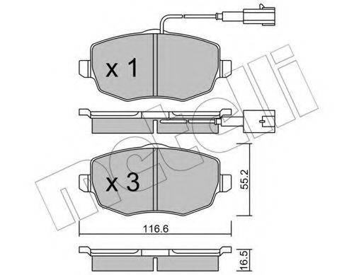 Тормозные колодки METELLI 22-0528-1